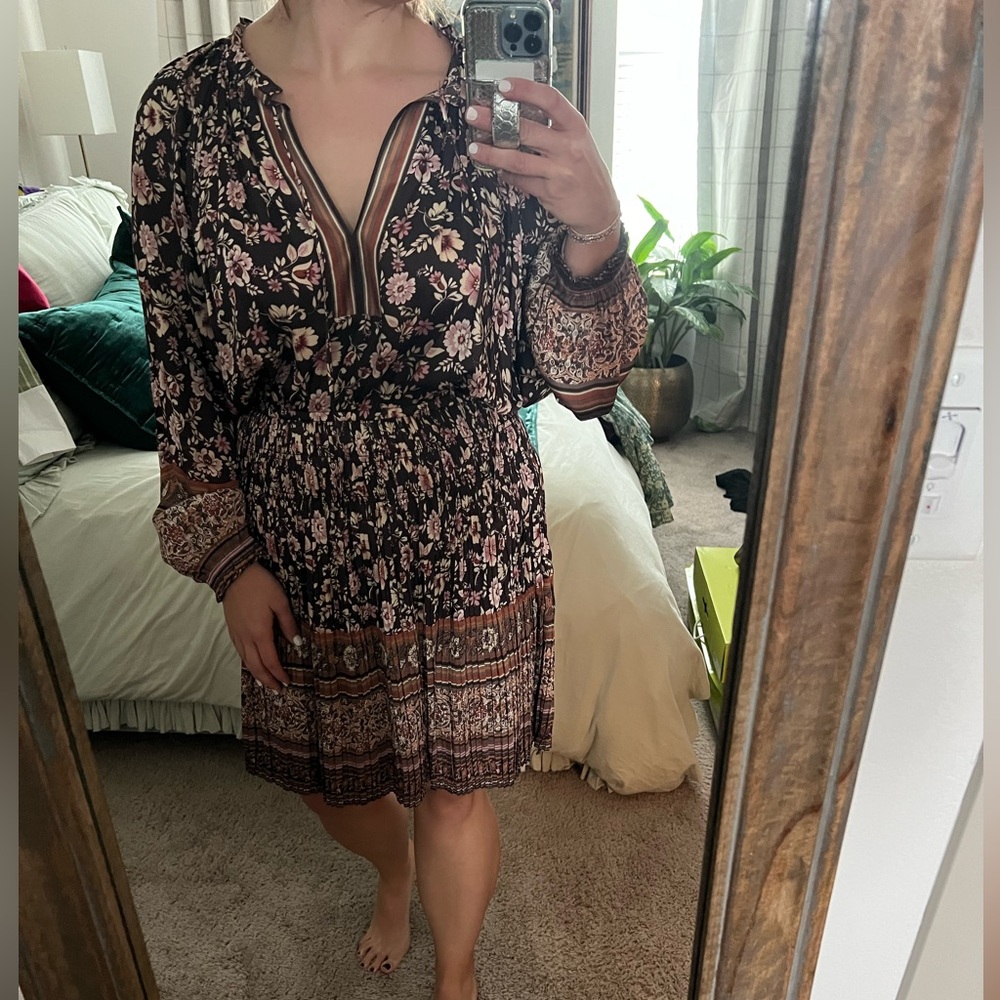 Current Air Floral Long Sleeve Dress
